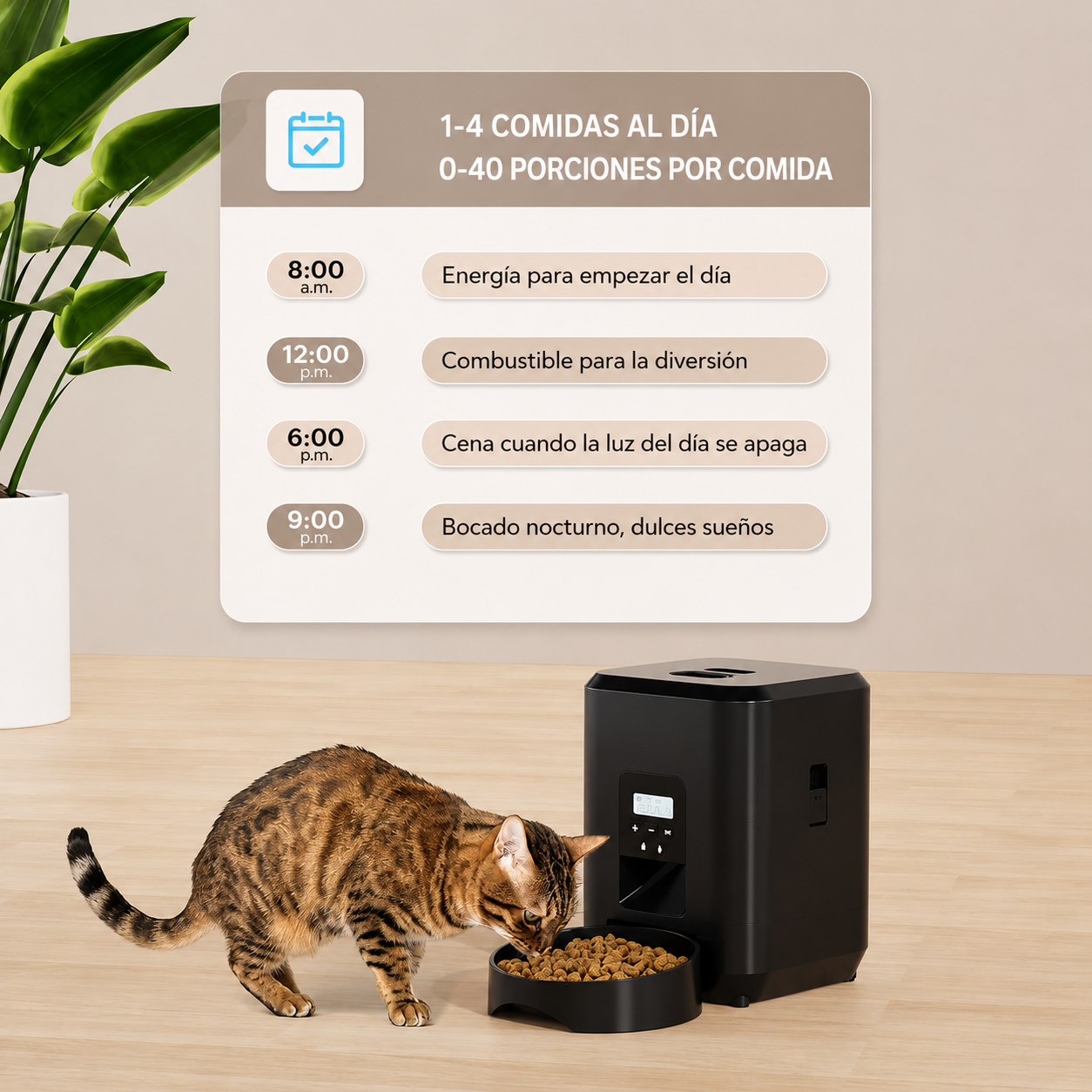 Nuevo comedero para mascotas de 2 L, dispensador inteligente de alimento para gatos y perros, alimentación regular y cuantificada de mascotas, suministros para una alimentación científica.