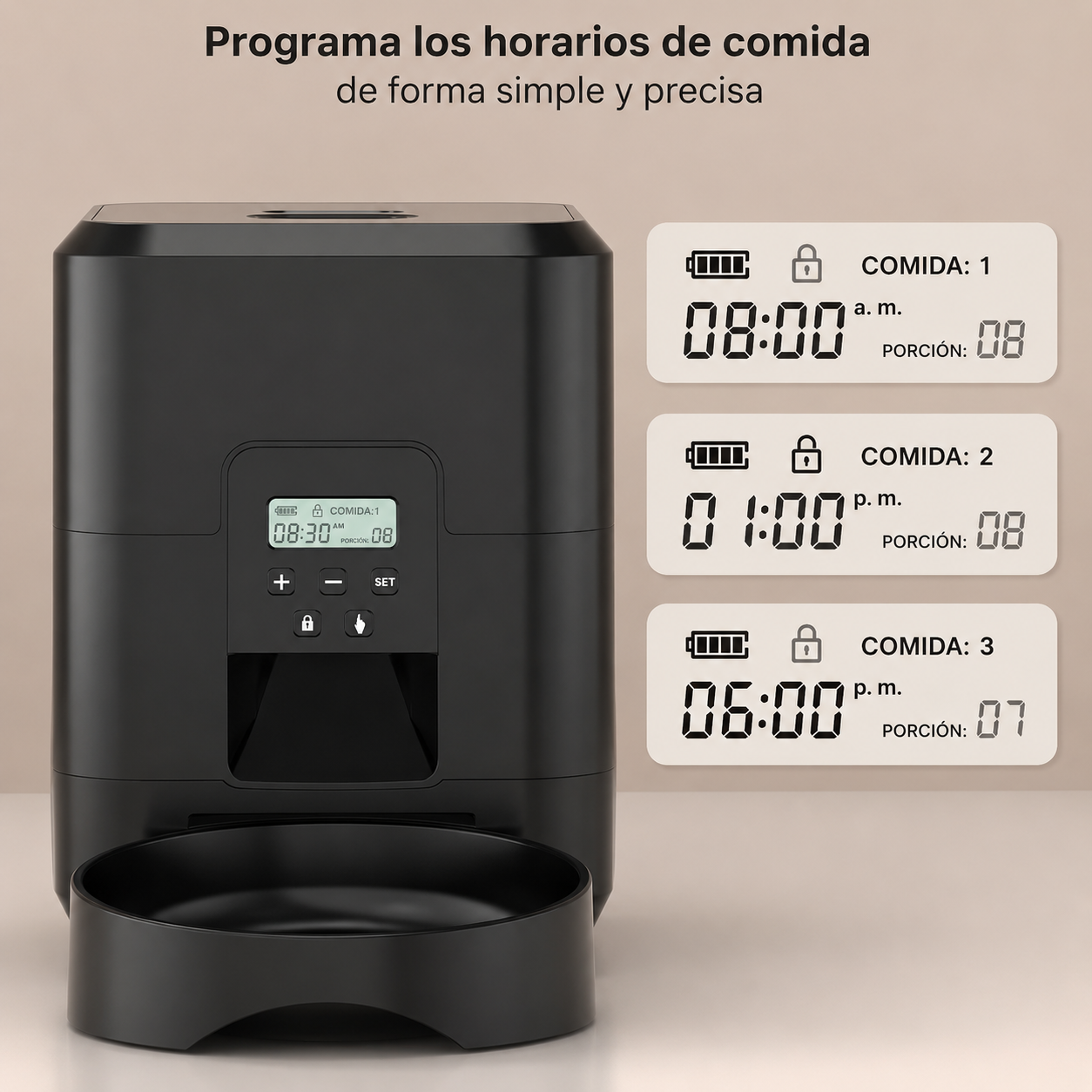 Nuevo comedero para mascotas de 2 L, dispensador inteligente de alimento para gatos y perros, alimentación regular y cuantificada de mascotas, suministros para una alimentación científica.